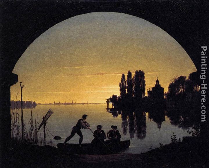 The Banks of the Spree near Stralau painting - Karl Friedrich Schinkel The Banks of the Spree near Stralau art painting